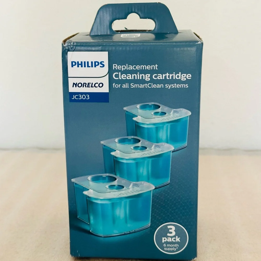 🪒 Philips 🪒 Norelco Cleaning C.artridge for SmartClean System, 2 Count, JC302